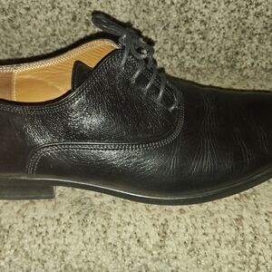 Saxon Classic Black Leather Men's Dress Shoes